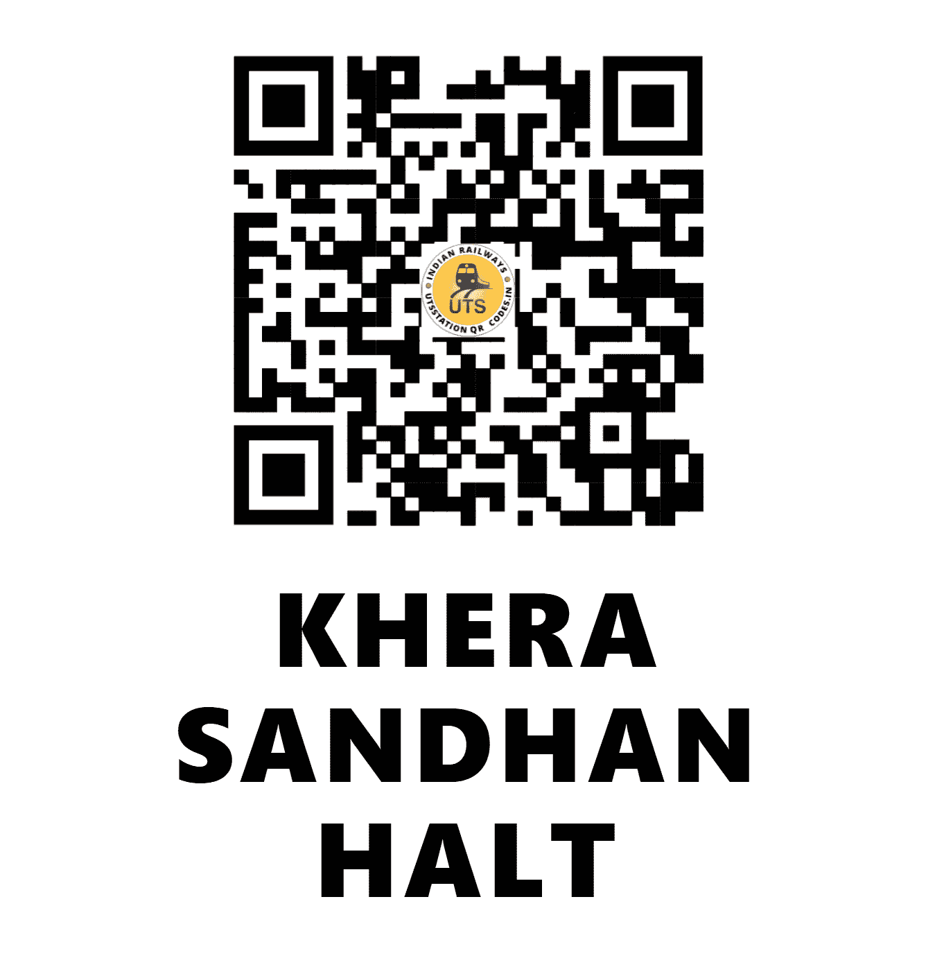 UTS QR Code for KHERA SANDHAN HALT - KHSN - NC (UTTAR PRADESH)
